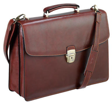 Tony Perotti Italian leather two gusset briefcase TP 8008 Red